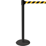 TSP202NY - colonnina SAFE IN modello PLUS nera opaca con nastro GIALLO/NERO