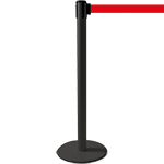TSP202R - colonnina SAFE IN modello PLUS nera opaca con nastro ROSSO