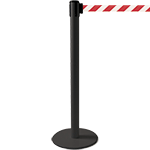 TSP202RW - colonnina SAFE IN modello PLUS nera opaca con nastro BIANCO/ROSSO