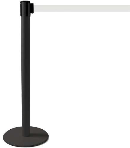 TSP202W - colonnina SAFE IN modello PLUS nera opaca con nastro BIANCO