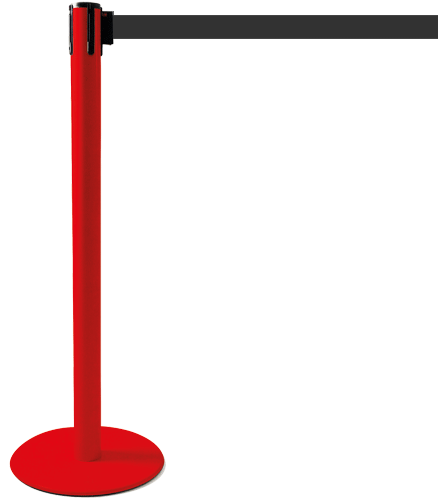 TSP203N - colonnina SAFE IN modello PLUS colore rosso con nastro NERO