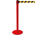 TSP203NY - colonnina SAFE IN modello PLUS colore rosso con nastro GIALLO/NERO