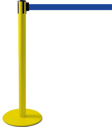 TSP204B - colonnina SAFE IN modello PLUS colore giallo con nastro BLU