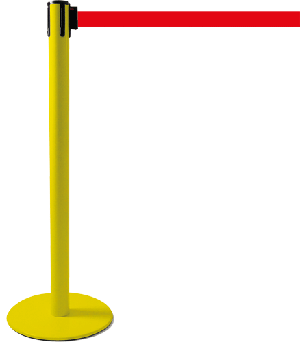 TSP204R - colonnina SAFE IN modello PLUS colore giallo con nastro ROSSO