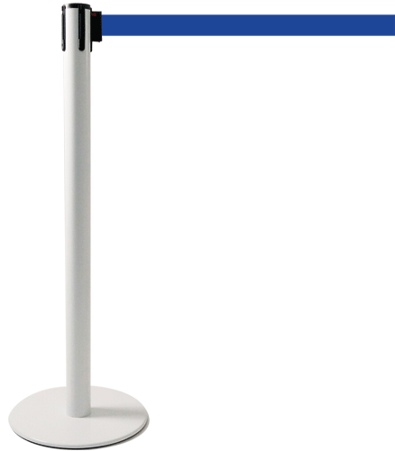 TSP205B - colonnina SAFE IN modello PLUS colore bianco con nastro BLU