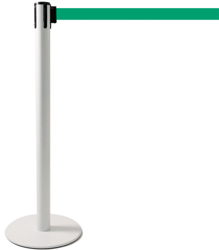 TSP205G - colonnina SAFE IN modello PLUS colore bianco con nastro VERDE