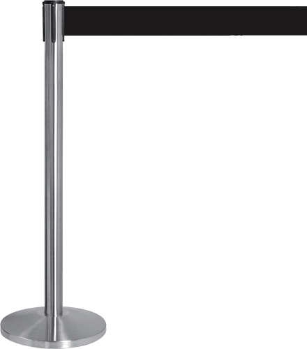 TSP800N - colonnina SAFE IN con nastro personalizzabile h. cm 8 colore NERO
