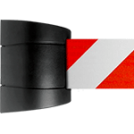 TST500RW - testina a muro SAFE IN nera nastro 5 mt ROSSO/BIANCO