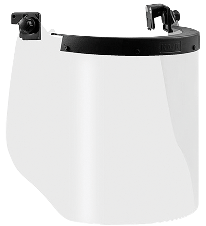 TV014 - visiera ZEN policarbonato arco elett.cl.1 EN50365 compl.adattat.+supp.