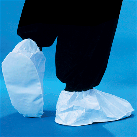 TYV16 - conf.10 pa sovrascarpe in TYVEK suola antiscivolo PVC,misura cm 34