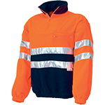 VPA453M - pullover alta visibilita' bicolore arancio/blu in poliestere tg.M