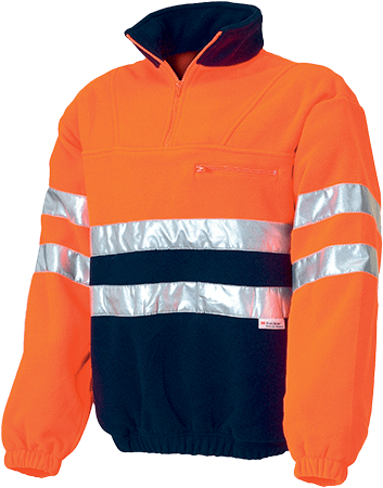 VPA453XL - pullover alta visibilita' bicolore arancio/blu in poliestere tg.XL