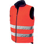 VPA720XXL - gilet reversibile alta visibilita' arancio fluo/blu tg.XXL
