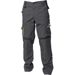 VPG420S - pantalone EXPLORER fianchi/ginocchia stretch GRIGIO dett.ARANCIO tg.S