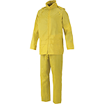 VPP1710M - Giacca e pantalone antipioggia PVC giallo tg.M