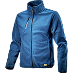 VPSD118BXL - pile SWEAT bi-garzato 100% poliestere apertura centrale zip BLU tg.XL