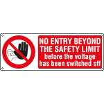 YE1820K - Sign prohibition NO ENTRY BEYOND...