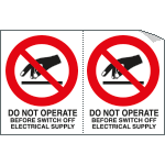 YE95209A - Sheet n. 2 label DO NOT OPERATE...