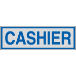 YE96676 - Label silver CASHIER