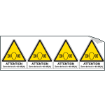 YF95272B - Sheet n.4 label ATTENTION ZONE...