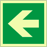 [EL15104WA] EL15104WA - Cartello emergenza freccia a sinistra solo simbolo EN ISO 7010