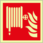 [EL15115YP] EL15115YP - Cartello fotoluminescente lancia antincendio EN ISO 7010