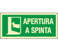 [EL16144XP] EL16144XP - cartello PVC apertura a spinta sinistra  EN ISO 7010
