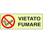 [EL1801KP] EL1801KP - cartello PVC rigido luminescente DIN vietato fumare EN ISO 7010