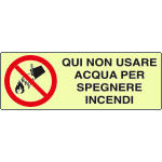 [EL1823KS] EL1823KS - Etichetta adesiva luminescente DIN non usare acqua EN ISO 7010