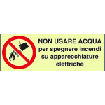 [EL1824KP] EL1824KP - cartello PVC rigido luminescente DIN non usare acqua EN ISO 7010