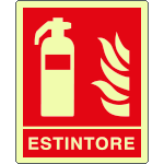 [EL20118WP] EL20118WP - Cartello luminescente estintore EN ISO 7010