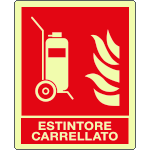 [EL20140WA] EL20140WA - Cartello luminescente Estintore carrellato