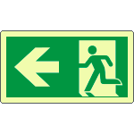 [EL715101XP] EL715101XP - Cartello fotoluminescente uscita emergenza sx