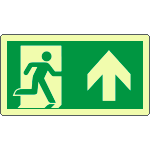 [EL715103KP] EL715103KP - Cartello uscita di emergenza freccia avanti EN ISO 7010