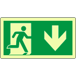 [EL715104KA] EL715104KA - Cartello lumin.DIN PLUS uscita di emergenza freccia indietro