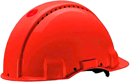 [ELE16R] ELE16R - elmetto 3M G3000 ventilato colore ROSSO