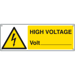 [EYE1746KS] EYE1746KS - Sign hazard self-adhesive HIGH VOLTAGE volts....EN ISO 7010