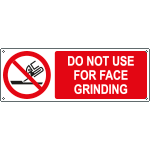 [EYE18343K] EYE18343K - sign prohibition NO NOT USE FOR FACE GRINDING EN ISO 7010 P032