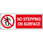 [EYE18346K] EYE18346K - sign prohibition NO STEPPING ON SURFACE EN ISO 7010 P019