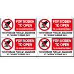 [EYE91540B] EYE91540B - Sheet n. 4  label FORBIDDEN TO OPEN EN ISO 7010