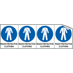 [EYE95237B] EYE95237B - sheet n. 4 label "WEAR PROTECT.CLOTHING"