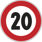 [FAR24005020] FAR24005020 - Disco  rifrangente NF 50 LIMITE VELOCITA'KM 20