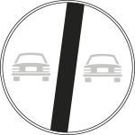 [FAR260072] FAR260072 - Disco rifrangente NF 72 FINE divieto SORPASSO