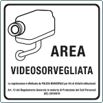 [FAR641508] FAR641508 - quadrifacciale alluminio rinfrangente "area videosorvegliata