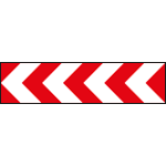 [FCR8247] FCR8247 - Pannello Bianco Rosso segnalatore curva provvisoria