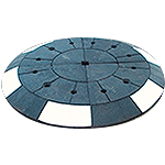 [FIR5032] FIR5032 - Rotonda prefabbricata gomma nera completa diametro mt. 2 spess.mm.100