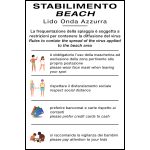 [FL56220Y] FL56220Y - Cartello per stabilimenti balneari bilingue personalizzabile