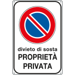 [FL5632Y] FL5632Y - Cartello  divieto SOSTA PROPRIETA' PRIVATA