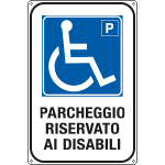 [FL5679Y] FL5679Y - Cartello Parcheggio riservato ai disabili