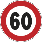 [FLH26005060] FLH26005060 - Cartello HI NF 50 LIMITE VELOCITA' KM 60